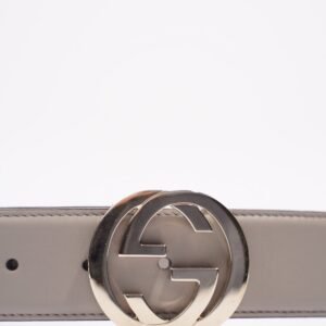 Gucci Womens Interlocking Belt Grey / Silver 75cm -30" | AlmaBagz