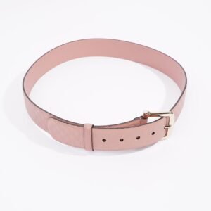 Gucci Belt With Square Buckle Nude Leather 95cm 38" | AlmaBagz