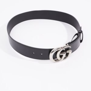 Gucci Marmont Belt Black / Silver Leather 80cm 32" | AlmaBagz