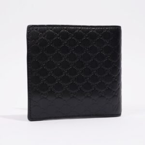 Gucci Mens Guccissima Bi-Fold Wallet Wallet Black / Navy Leather | AlmaBagz