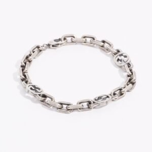 Gucci Womens Interlocking GG Bracelet Sterling Silver | AlmaBagz