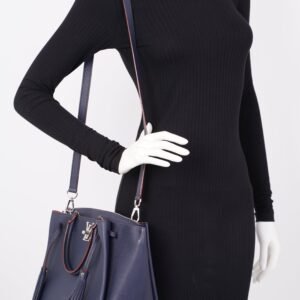 Louis Vuitton Lockme Tote Bag Blue Leather | AlmaBagz