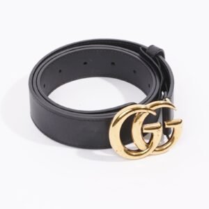 Gucci Womens GG Marmont Belt Black 85cm - 34" | AlmaBagz