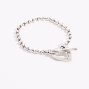 Gucci Womens Love Heart Bracelet Silver 15 | AlmaBagz