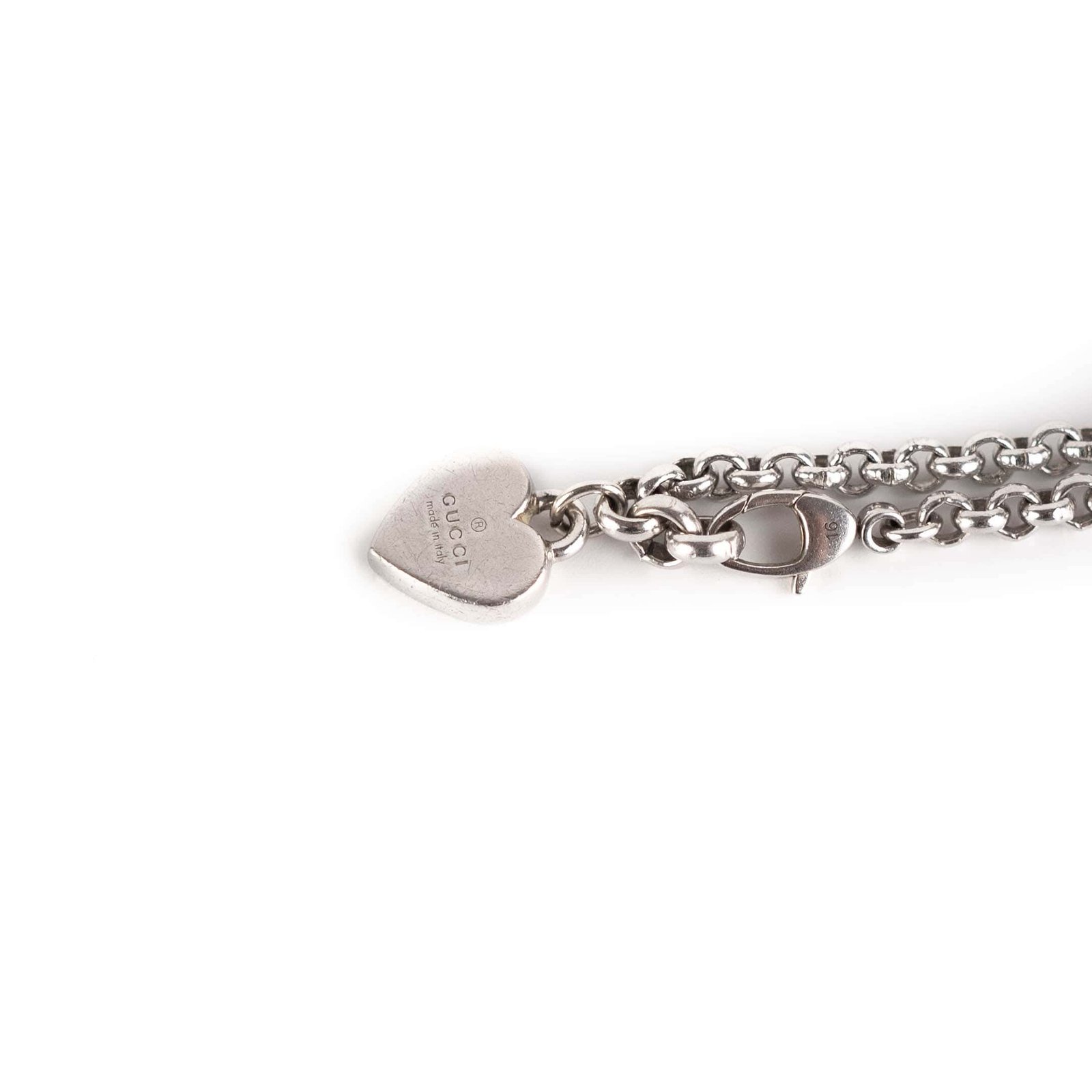 Gucci Silver Sterling Padlock Bracelet | AlmaBagz