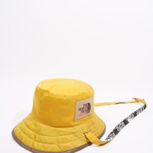 Gucci The North Face Reversible Bucket Hat Black / Yellow Nylon | AlmaBagz
