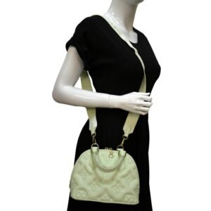Louis Vuitton Alma BB Bubblegram Quilted Leather Satchel Crossbody Bag Green | AlmaBagz