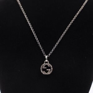 Gucci Mens Interlocking Necklace Sterling Silver | AlmaBagz