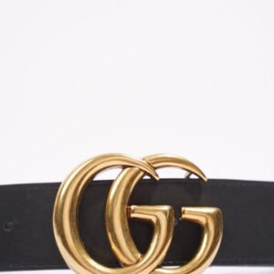 Gucci Womens Marmont Belt Black / Gold 75cm / 30" | AlmaBagz