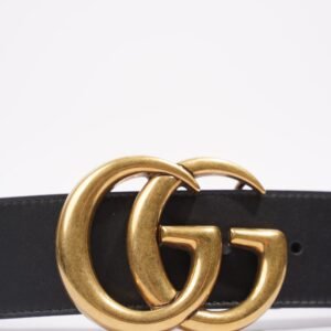 Gucci Womens Marmont Belt Black / Gold 70-28 | AlmaBagz