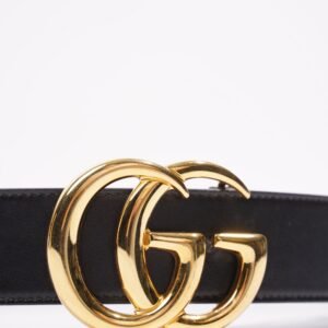 Gucci Mens Marmont Belt Black / Gold 80 cm / 32 " | AlmaBagz