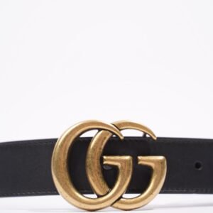 Gucci Womens Marmont Belt Black /  Gold 70 / 28 | AlmaBagz