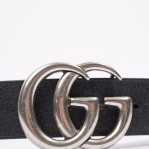 Gucci Womens Marmont Belt Black / Silver 75-30 | AlmaBagz