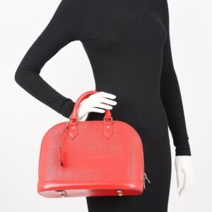 Louis Vuitton Alma Red Epi Leather PM | AlmaBagz