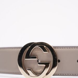 Gucci Womens Interlocking Belt Grey 80-32 | AlmaBagz