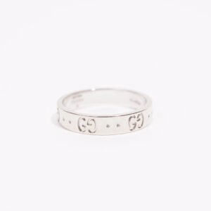 Gucci Mens GG Icon Ring Silver 56 | AlmaBagz