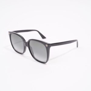 Gucci Womens Oversized Sunglasses Black Acetate 140 | AlmaBagz