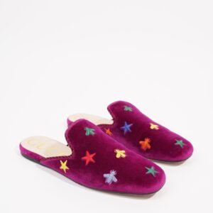 Gucci Womens Princetown Mule Purple Velvet EU 37 / UK 4 | AlmaBagz
