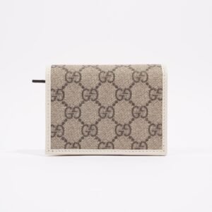 Gucci Womens Horsebit 1955 Wallet Cream / Brown Canvas / Leather Small | AlmaBagz