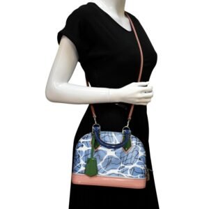 Louis Vuitton Alma BB Aqua Print Epi Leather Satchel Crossbody Bag Blue | AlmaBagz