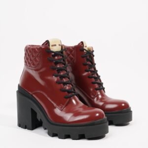 Gucci Womens GG Ankle Boot Red EU 37 / UK 4 | AlmaBagz
