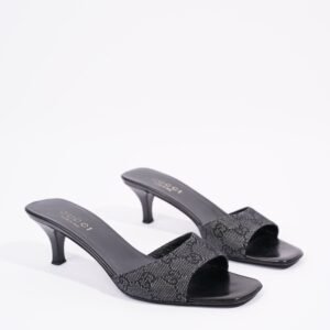 Gucci Womens Mule Sandals Black / White EU 37 / UK 4 | AlmaBagz