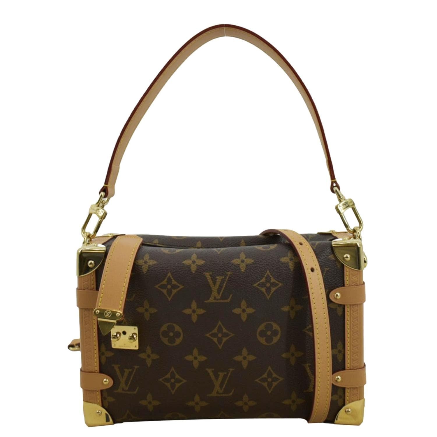 LOUIS VUITTON Side Trunk Monogram Canvas Crossbody Bag Brown | AlmaBagz - Image 12
