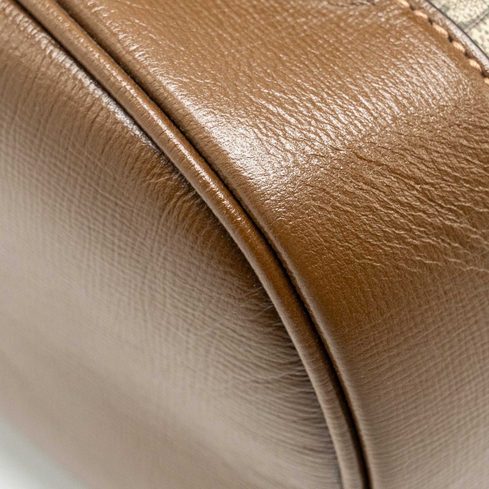 Gucci 1955 Horsebit backpack GG supreme canvas / calfskin brown GHW | AlmaBagz - Image 9