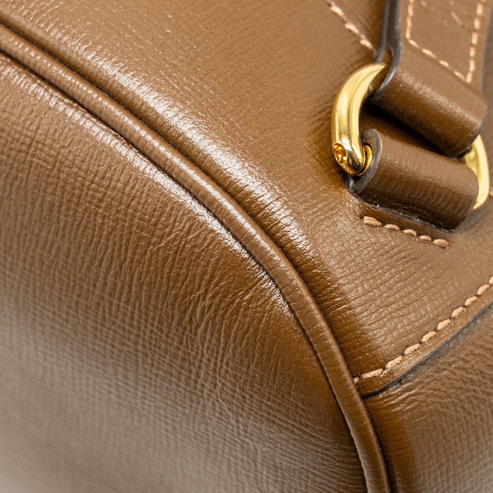 Gucci 1955 Horsebit backpack GG supreme canvas / calfskin brown GHW | AlmaBagz - Image 11