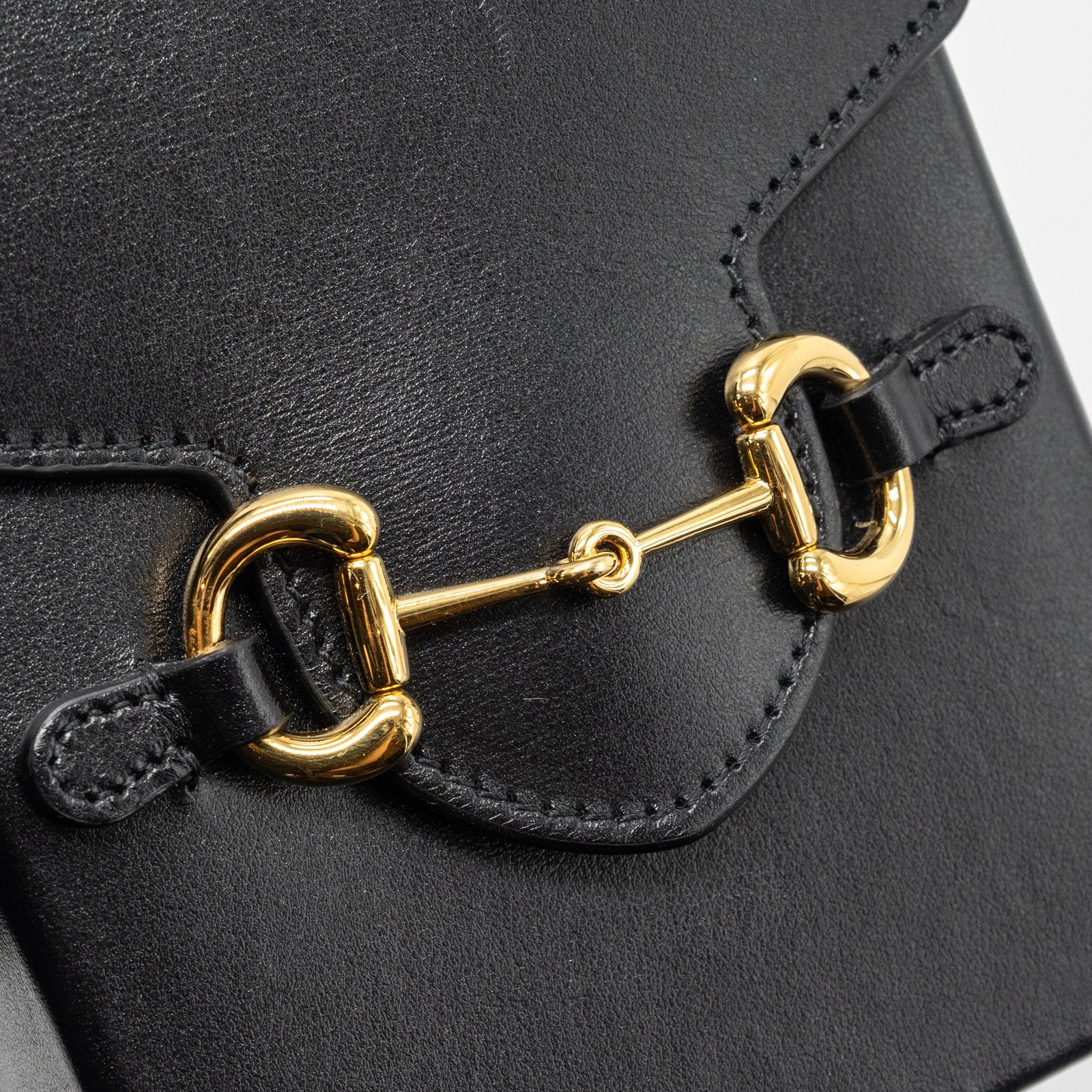 Gucci 1955 Horsebit 1955 Crossbody Bag Calfskin Black GHW | AlmaBagz - Image 8