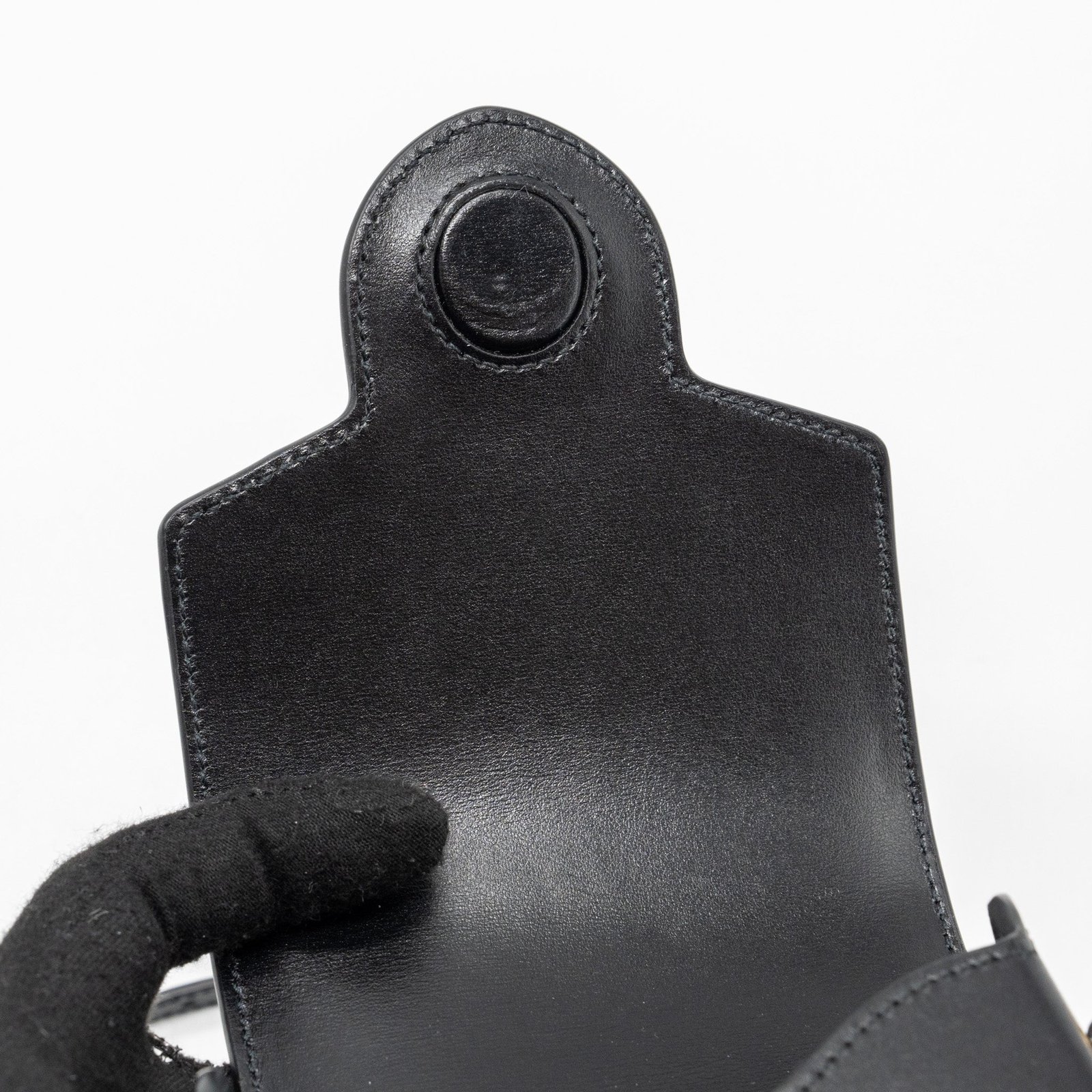 Gucci 1955 Horsebit 1955 Crossbody Bag Calfskin Black GHW | AlmaBagz - Image 9