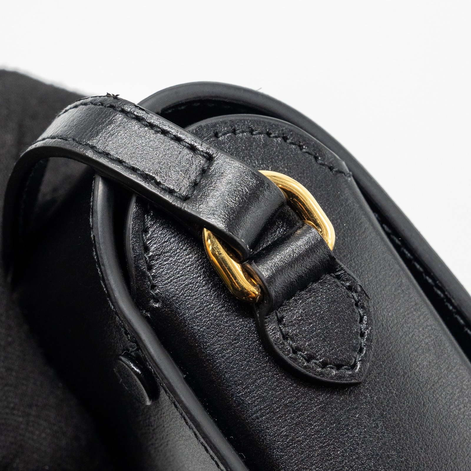 Gucci 1955 Horsebit 1955 Crossbody Bag Calfskin Black GHW | AlmaBagz - Image 10