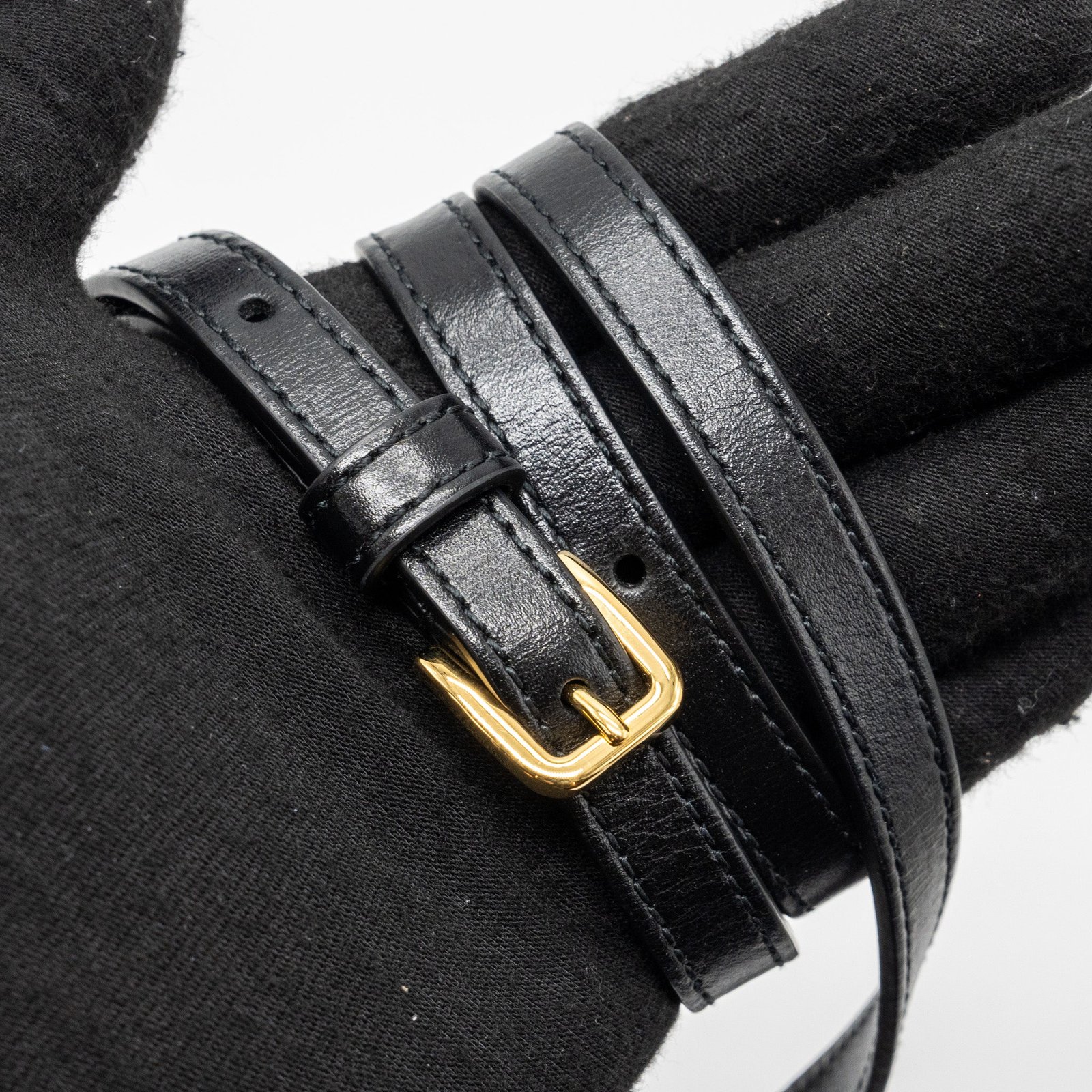 Gucci 1955 Horsebit 1955 Crossbody Bag Calfskin Black GHW | AlmaBagz - Image 14