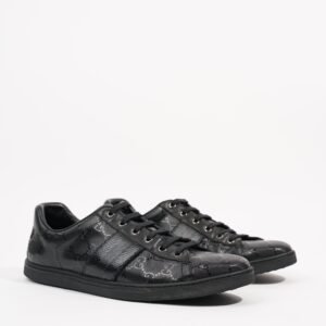 Gucci Mens Guccissima Low Top Sneaker Black EU 40.5 / UK 6.5 | AlmaBagz