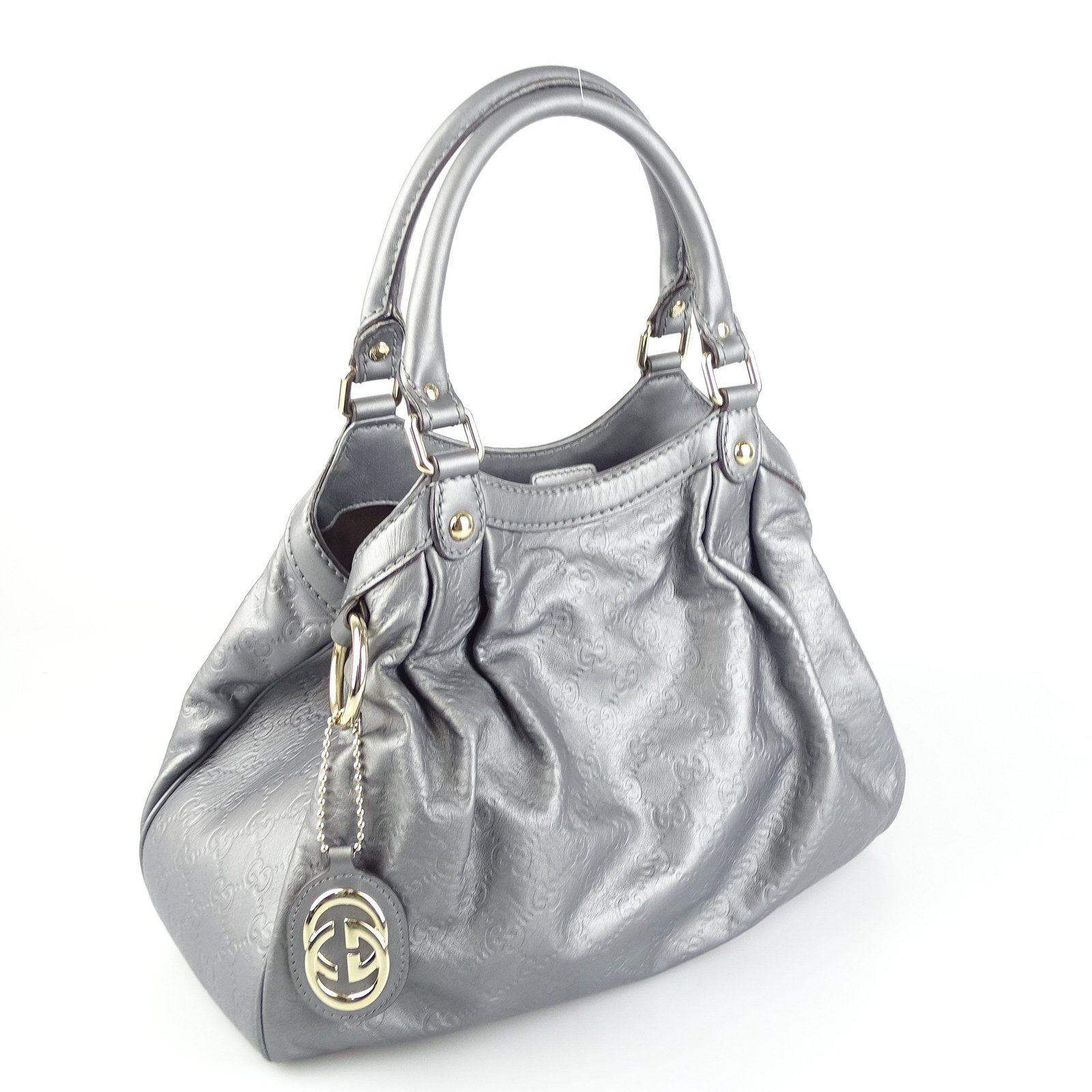 Gucci Grey Guccissima Sukey Tote | AlmaBagz