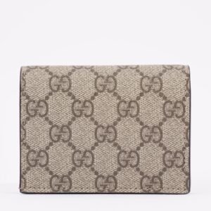 Gucci Womens Bosco Patch Card Case Beige / Pink | AlmaBagz