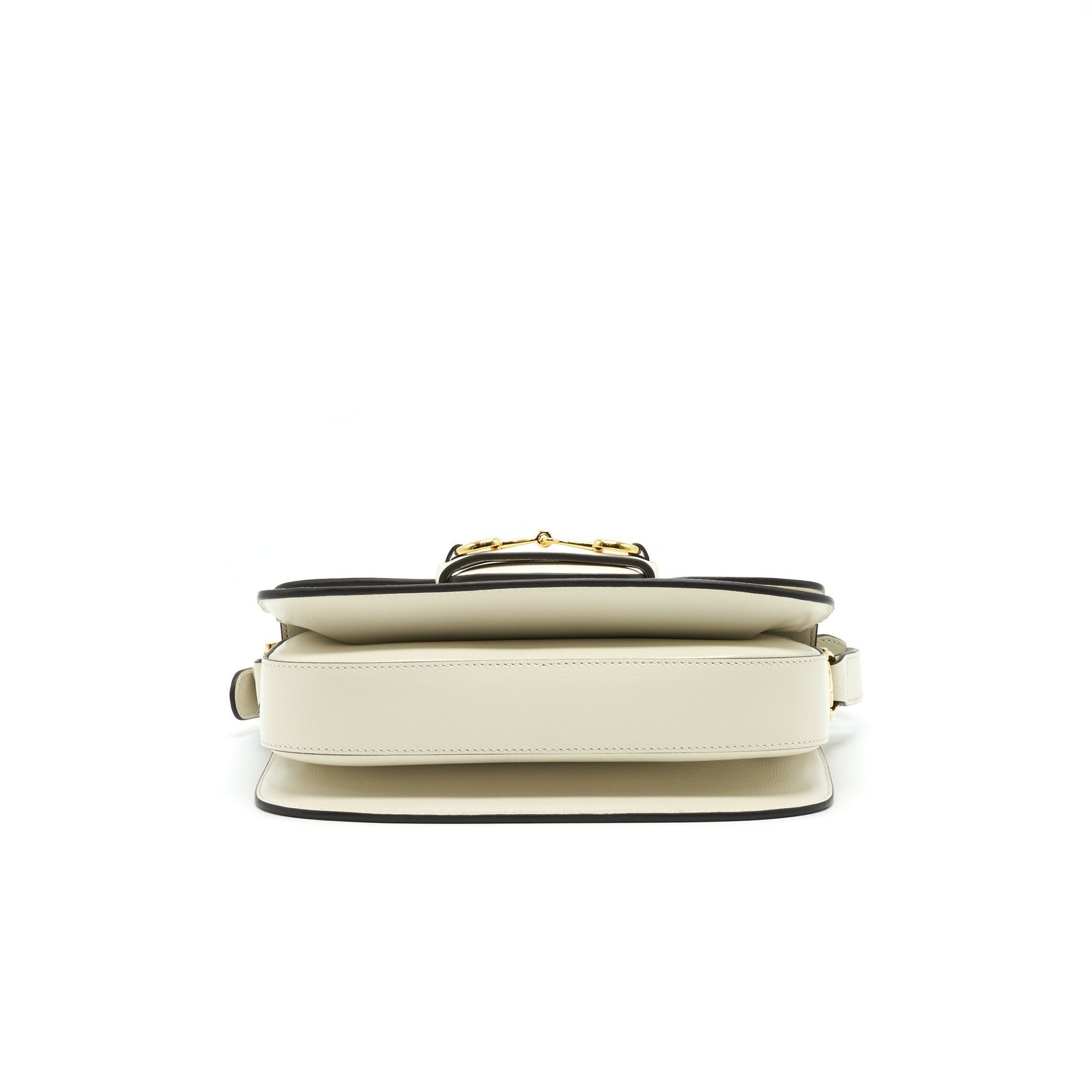 GUCCI 1955 HORSEBIT LEATHER SHOULDER BAG WHITE | AlmaBagz - Image 5