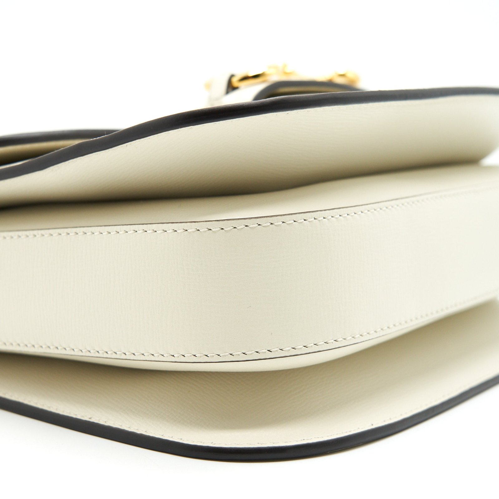 GUCCI 1955 HORSEBIT LEATHER SHOULDER BAG WHITE | AlmaBagz - Image 6