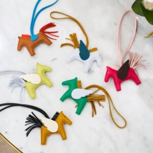 Hermes Rodeo Pegase PM Blue Brume/Sesame/Vert Bosphore - Stamp Z | AlmaBagz