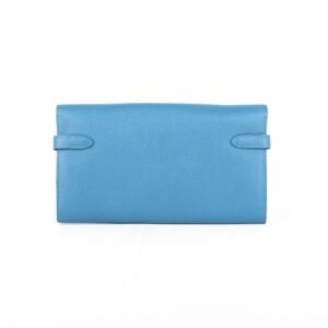 Hermes Kelly Wallet Blue | AlmaBagz