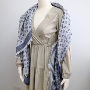 Louis Vuitton Monogram Denim Scarf | AlmaBagz