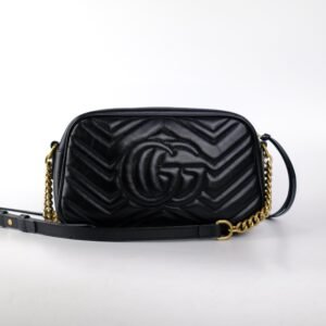 Gucci Marmont Small Camera Black Crossbody | AlmaBagz
