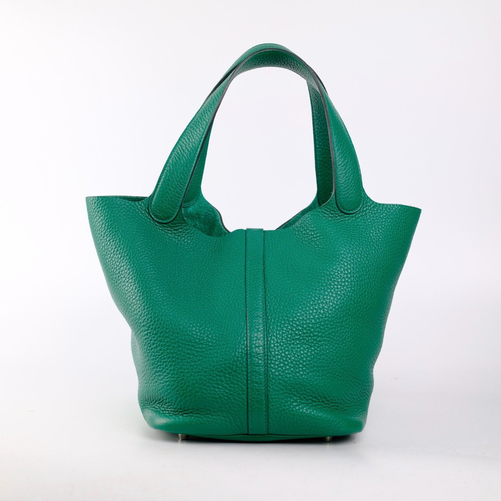 Hermes Picotin 22 Clemence Vert Vertigo - A Stamp | AlmaBagz