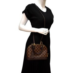 Louis Vuitton Alma BB Damier Ebene Satchel Crossbody Bag Brown | AlmaBagz