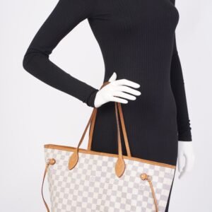 Louis Vuitton Neverfull MM Damier Azur Coated Canvas | AlmaBagz