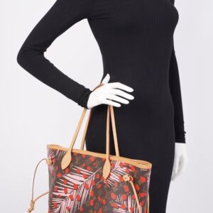 Louis Vuitton Limited Edition Sugar Pink Poppy Monogram Jungle Neverfull Monogram / Pink / Red Coated Canvas MM | AlmaBagz