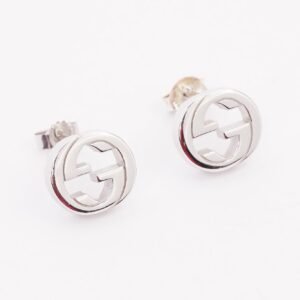 Gucci Interlocking GG Earrings Silver Silver Sterling | AlmaBagz
