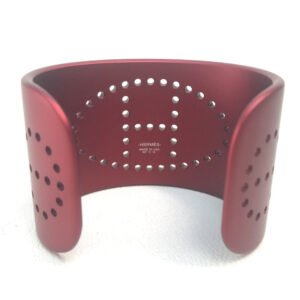 HERMES bracelet aluminum Rouge Sunset aluminum | AlmaBagz