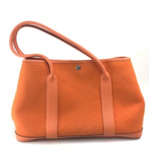 HERMES Tote Bag Towar Office / Leather Orange Garden party PM Women Used | AlmaBagz