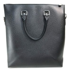 LOUIS VUITTON Handbag M33433 Taiga Leather Black x Silver Metal Taiga Anton Tote | AlmaBagz